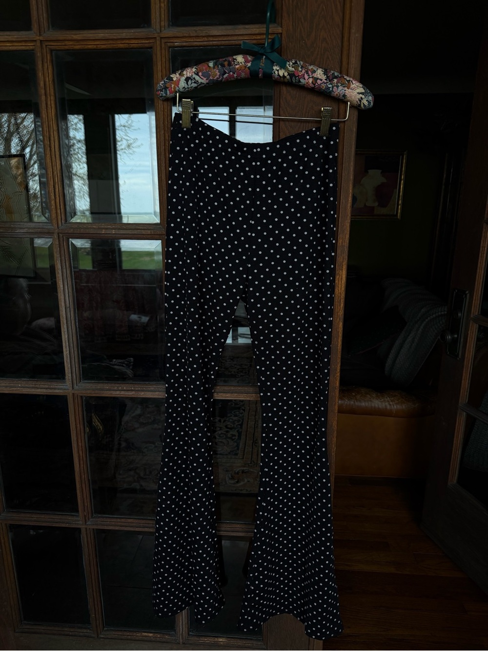 Nasty Gal Black Polka Dot Pants